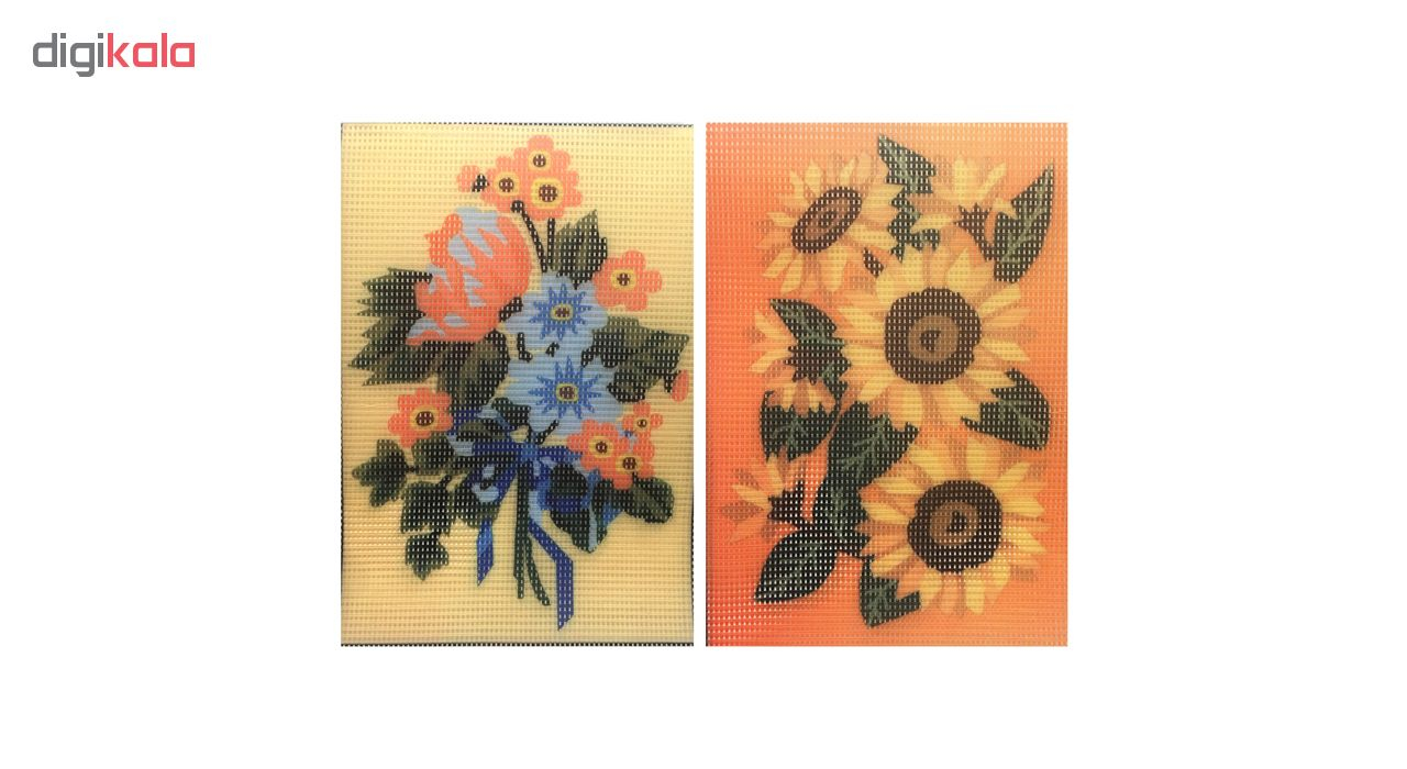 کوبلن طرح گل کد 006 مجموعه 2 عددی