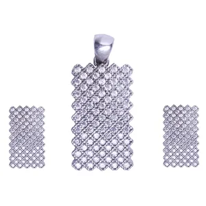 نیم ست نقره زنانه مدل پرنس کد 1114T1