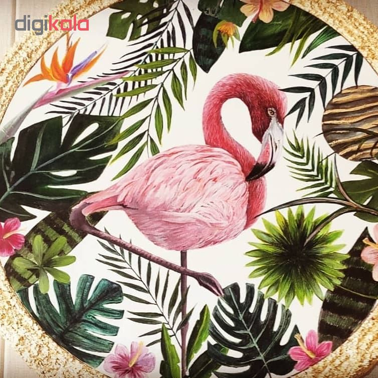 تابلو نقاشی رنگ اکرولیک طرح فلامینگو