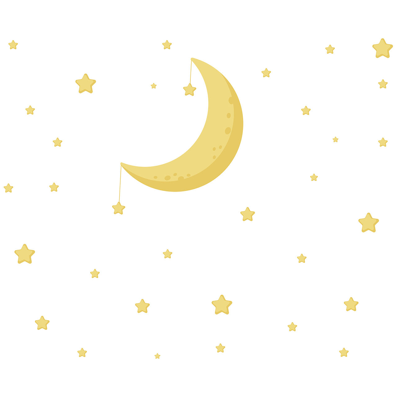 استیکر کودک طرح ماه و ستاره