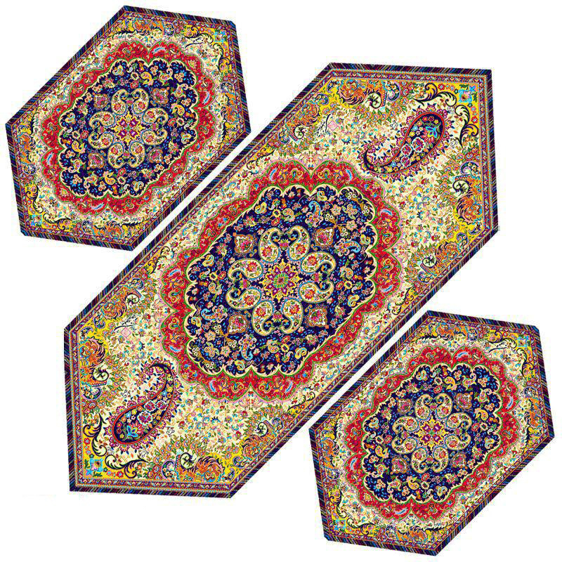 ست 3 تکه رومیزی ترمه رضایی طرح مارال