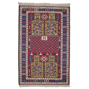 گلیم دستباف یک و نیم متری کد 980412