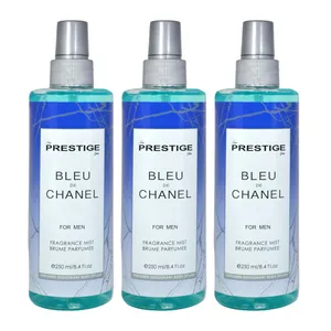بادی اسپلش مردانه پرستیژ مدل Blue De Chanel حجم 250 میلی لیتر مجموعه 3 عددی