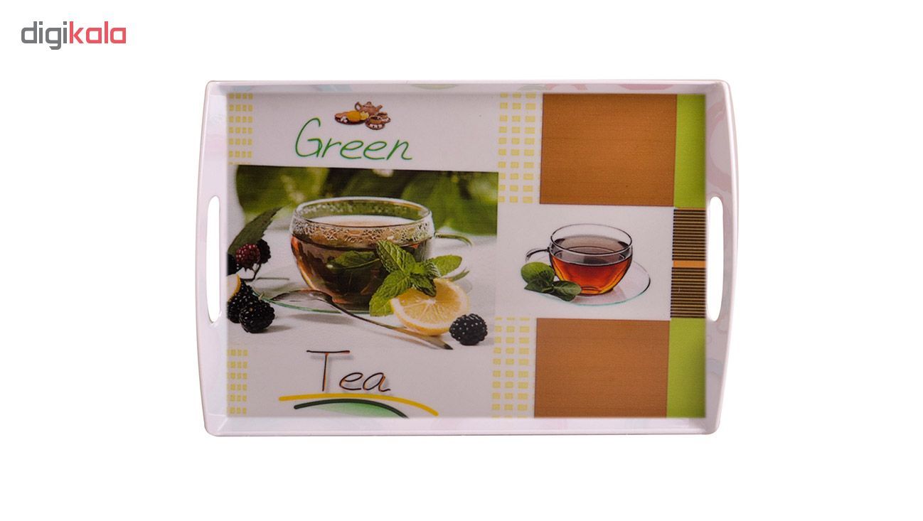 سینی مهروز طرح چای سبز کد 9991