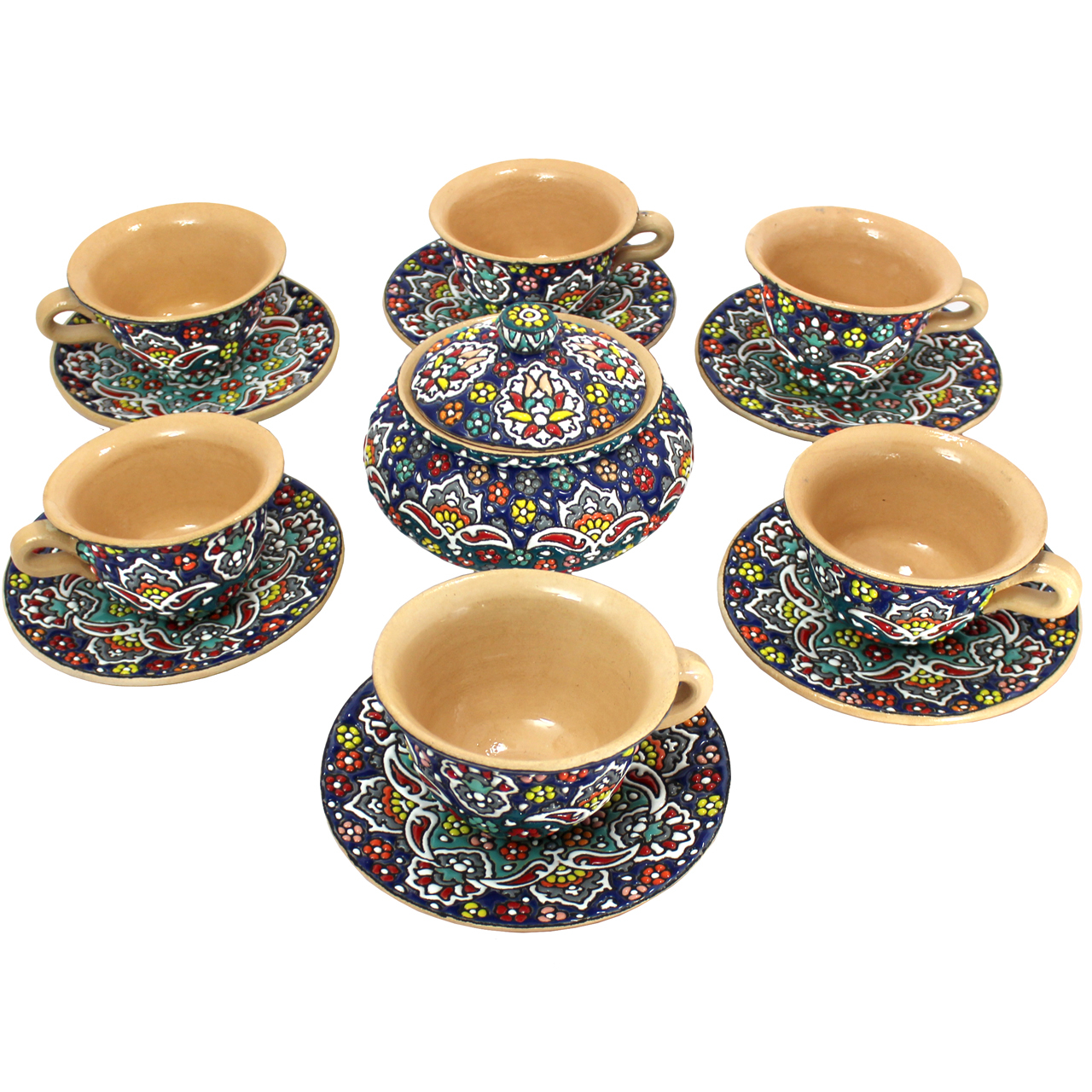 سرويس چای خوری دست نگار کد 07-13 مجموعه 7 عددي