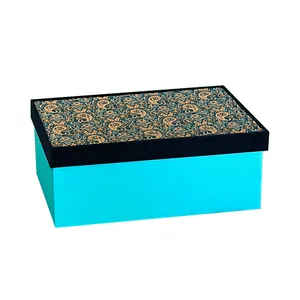 جعبه هدیه چوبی طرح ترمه مدل BT-TM
