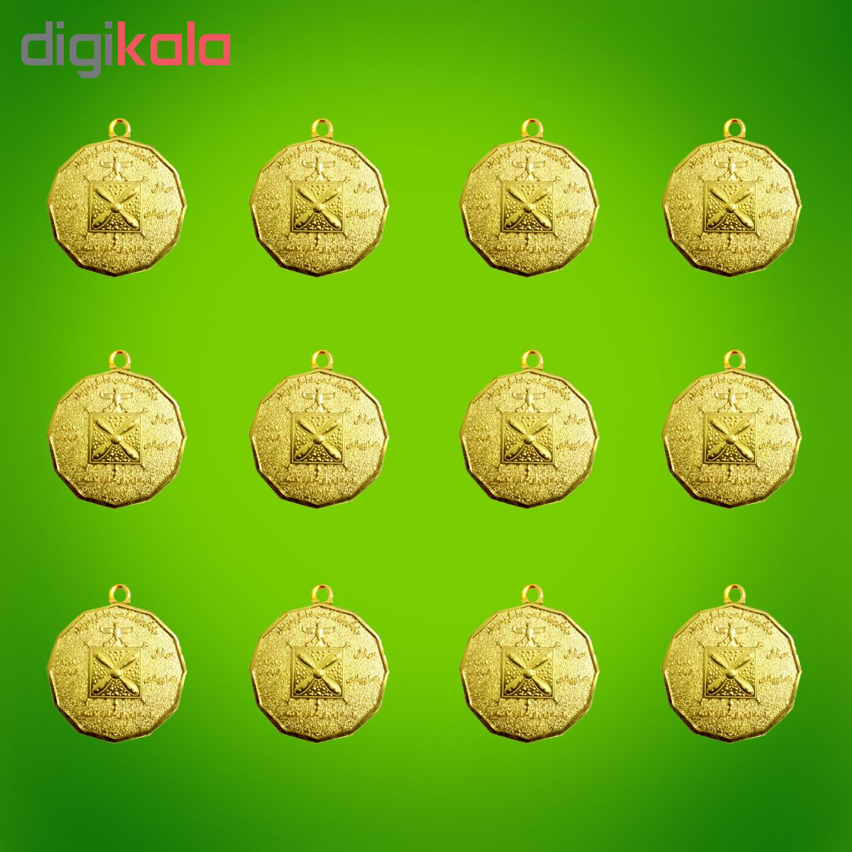 آویز گردنبند طرح درفش کاویانی بسته 12 عددی