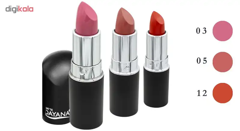 رژ لب جامد دایانا کد 16 مجموعه 3 عددی