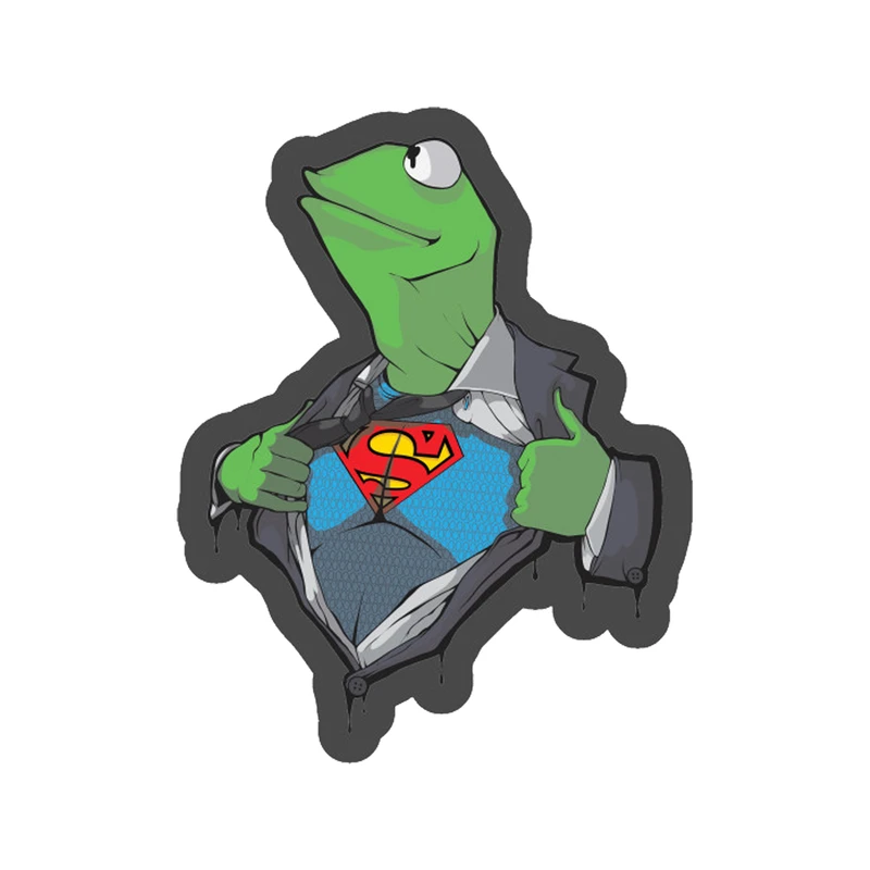 استیکر تزئینی موبایل طرح Kermit Superman Dc Comics مدل STM961