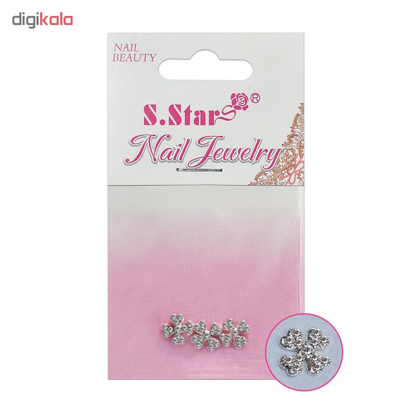 نگین ناخن اس.استار کد 7 بسته 3 عددی