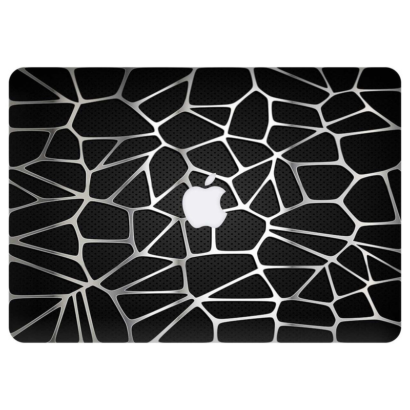 برچسب تزئینی ونسونی مدل Silver Metal Net مناسب برای مک بوک ایر 13 اینچی