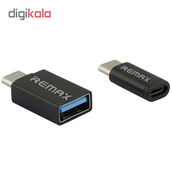 مبدل OTG USB-C ریمکس مدل RA-1 به همراه مبدل USB-C به microUSB