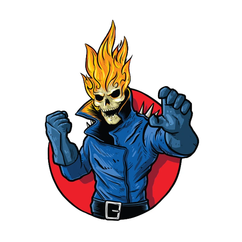 استیکر تزئینی موبایل طرح Ghost Rider Marvel مدل STM992