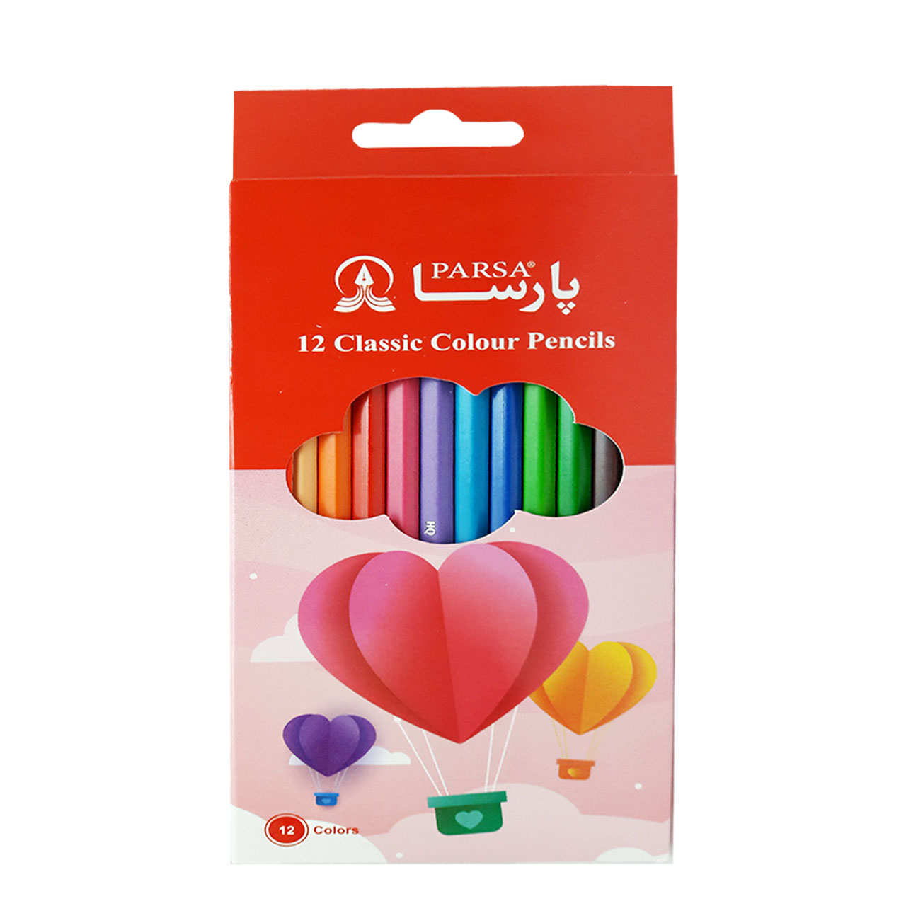 مداد رنگی 12 رنگ پارسا طرح بالن کد 110714