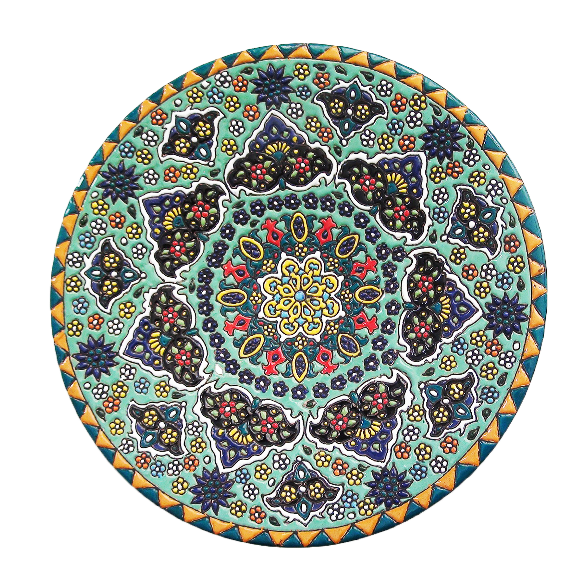 بشقاب میناکاری سفالی کد S 029