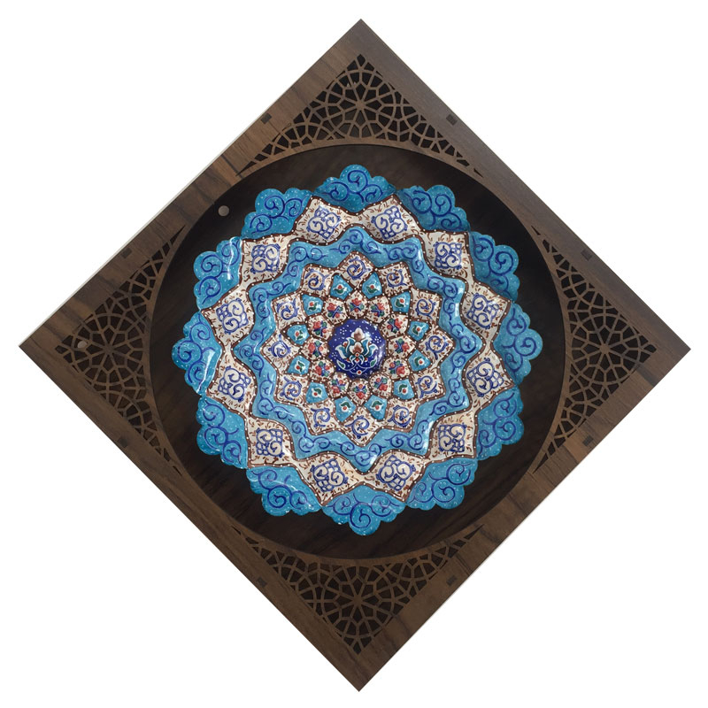 بشقاب میناکاری طرح اسلیمی مدل S1010