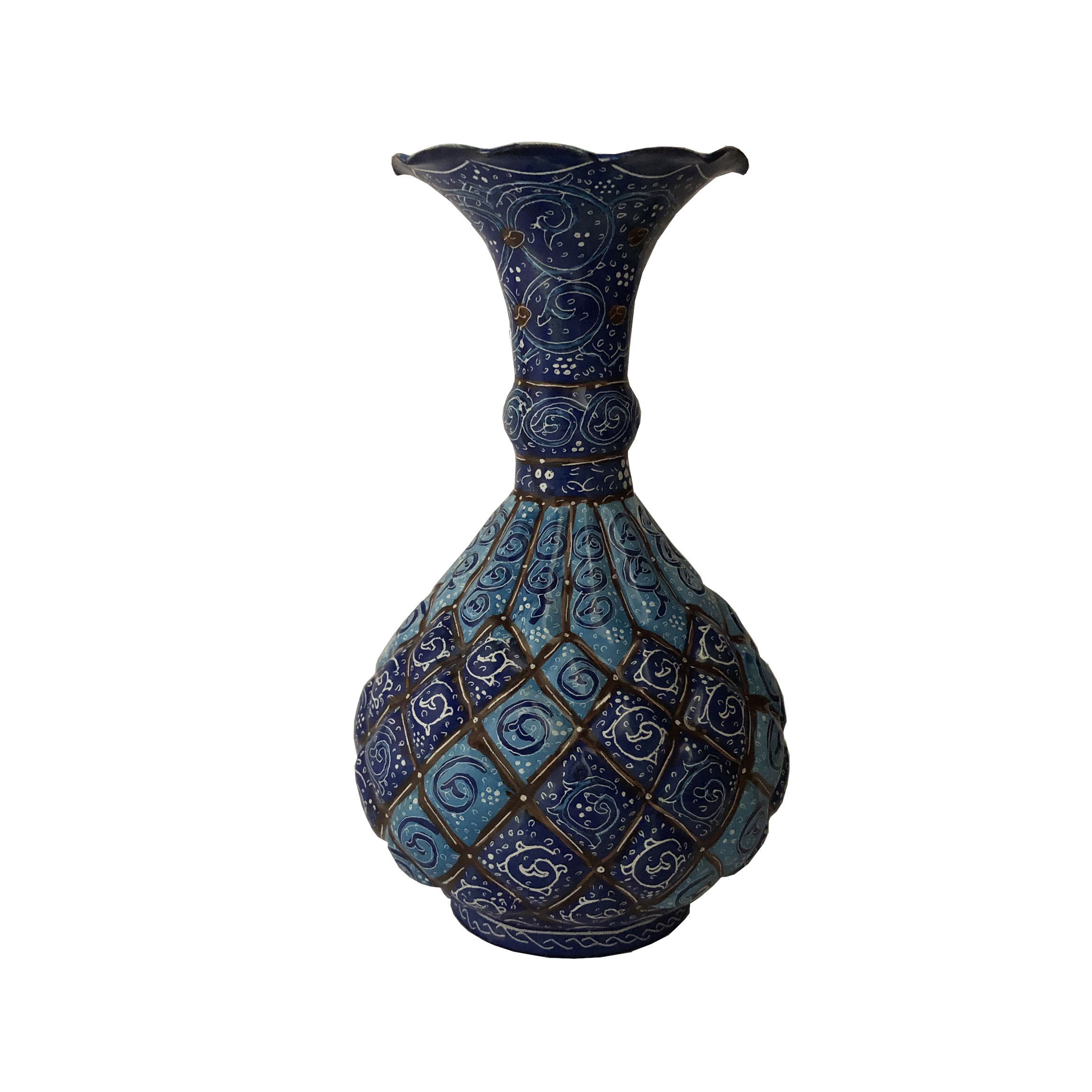 گلدان میناکاری مسی کد 8888 