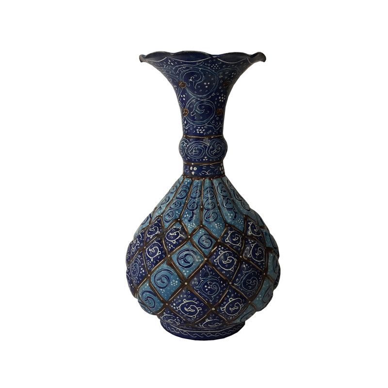 گلدان میناکاری مسی کد 8888 