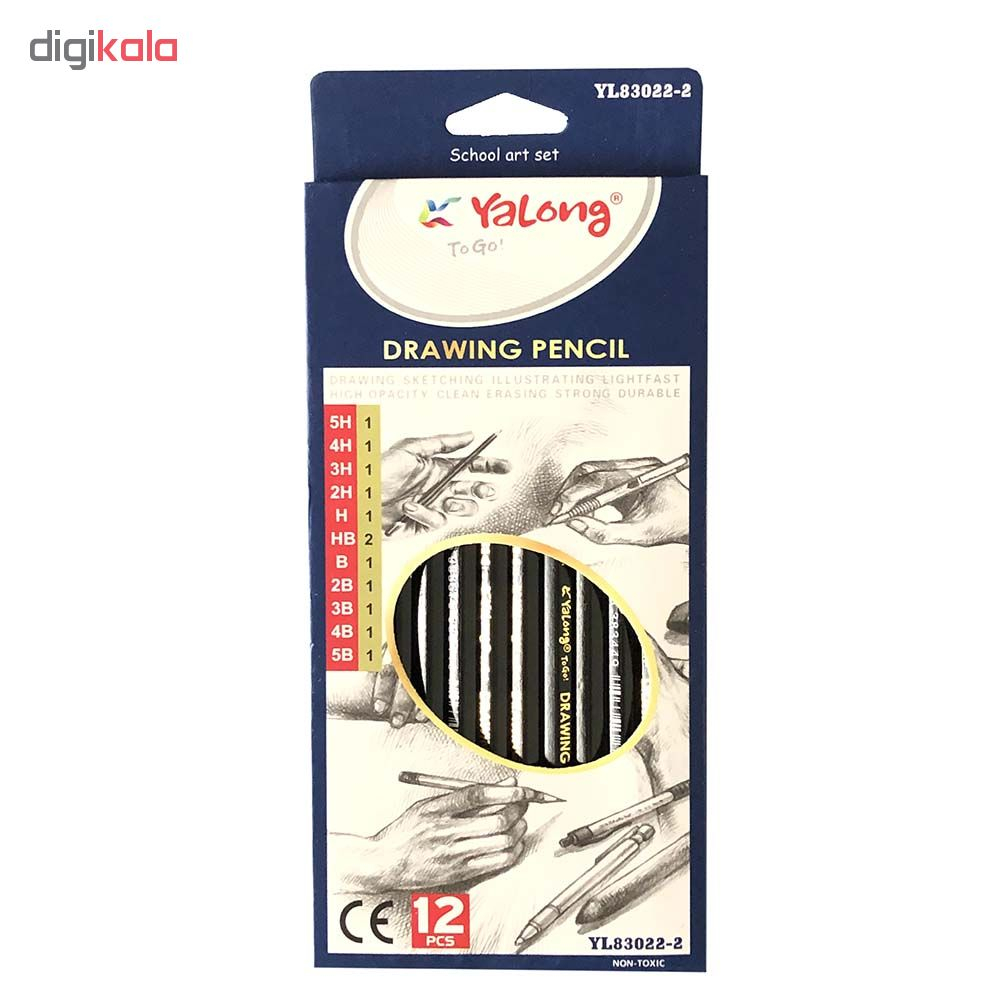 مداد طراحی یالونگ مدل YL83022-2 بسته 12 عددی