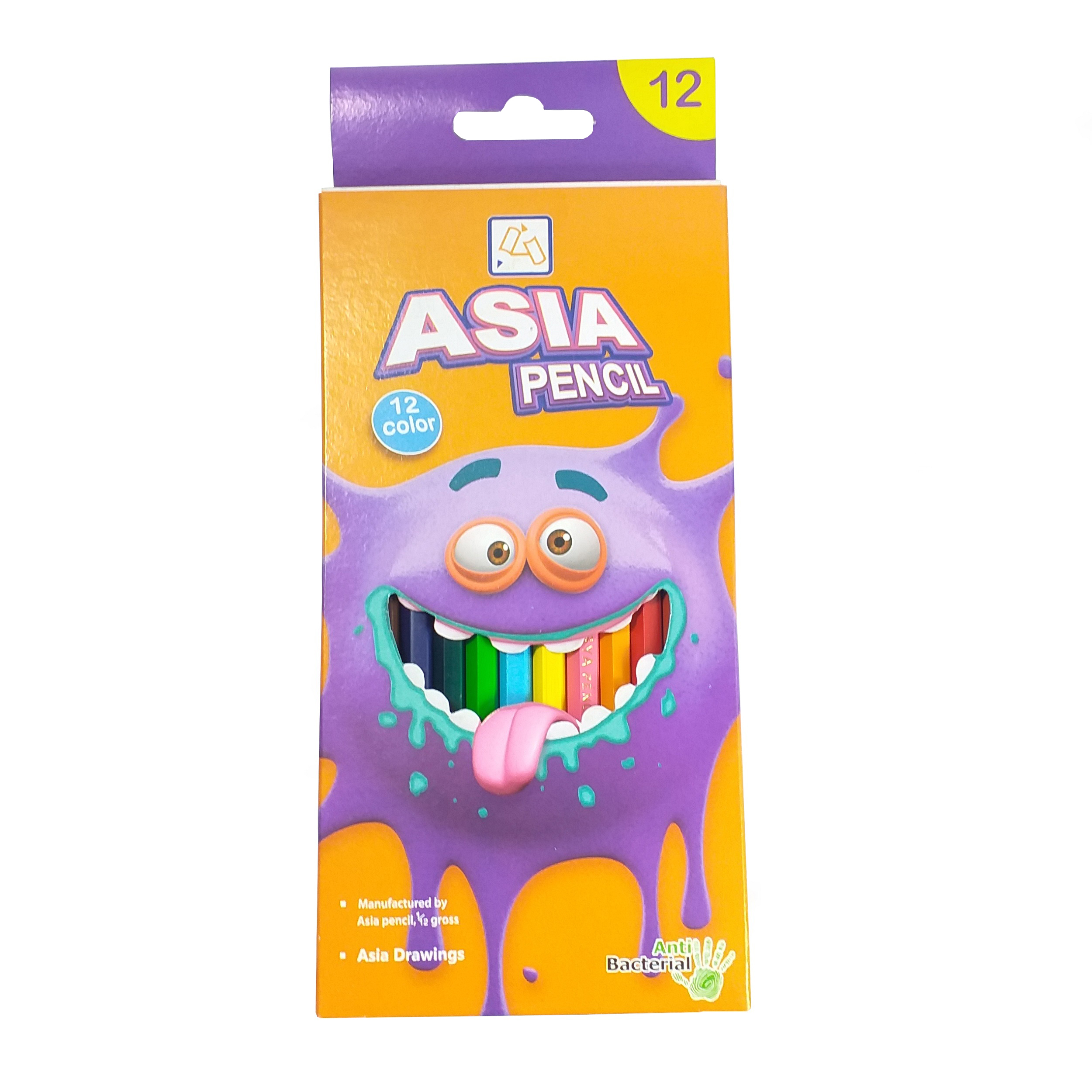 مداد رنگی 12 رنگ آسیا مدل MR01