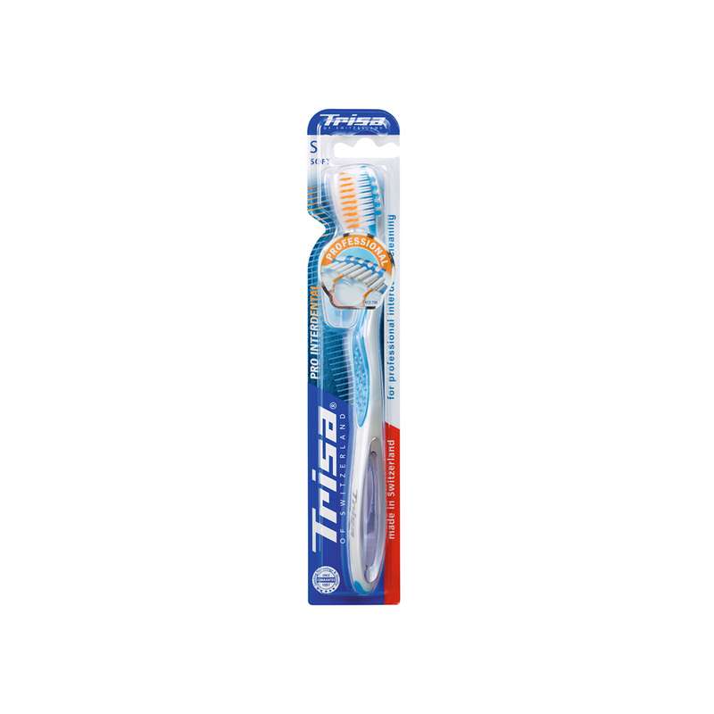 مسواک تریزا مدل Pro Interdental با برس نرم به همراه درپوش مسواک تریزا مدل Pro Interdental با برس نرم به همراه درپوش