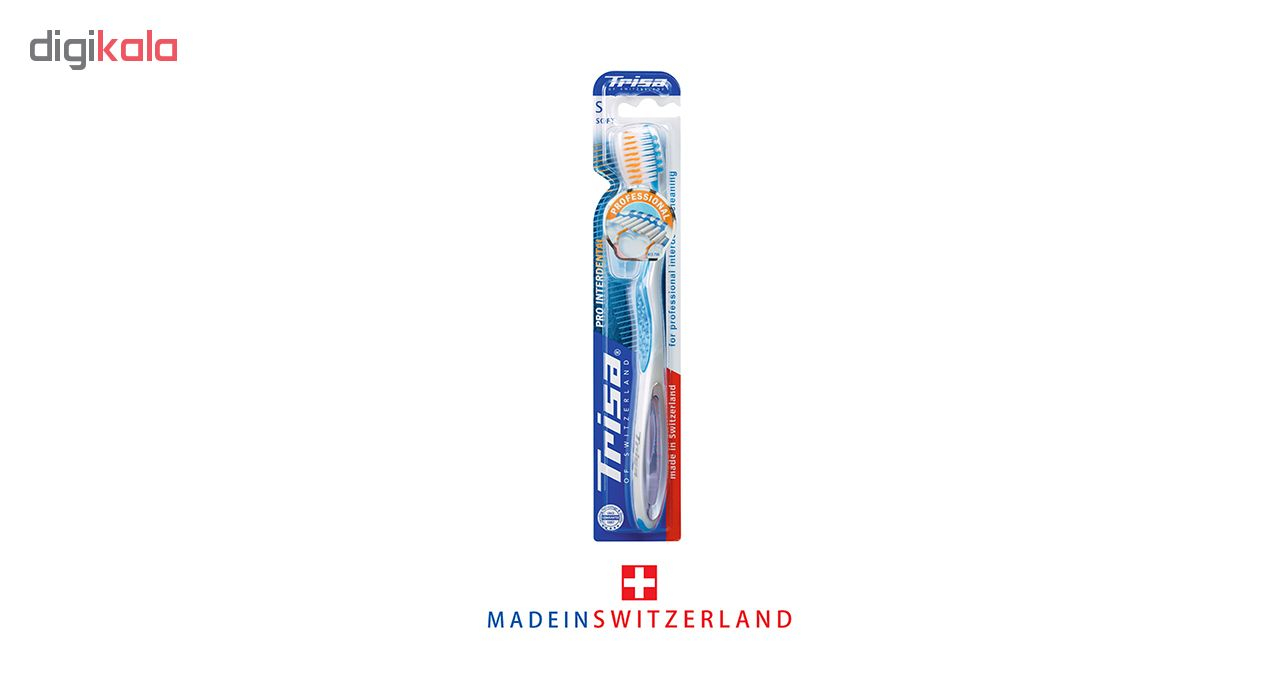 مسواک تریزا مدل  Pro Interdental با برس نرم به همراه درپوش
