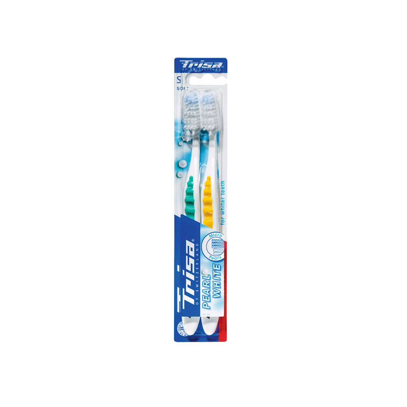 مسواک تریزا مدل Pearl White با برس نرم - بسته 2 عددی