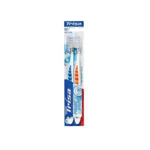 Trisa Pearl White Medium Toothbrush 2pcs