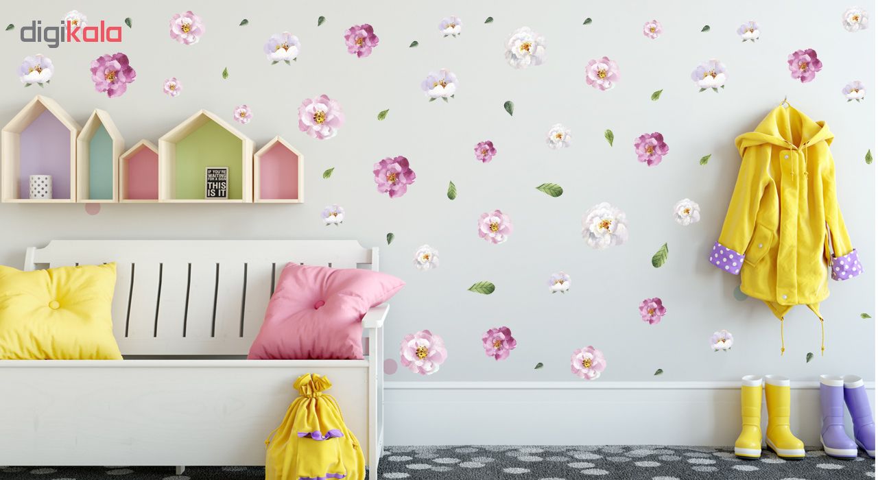 استیکر دیواری صالسو آرت طرح flower pattaern6 hk