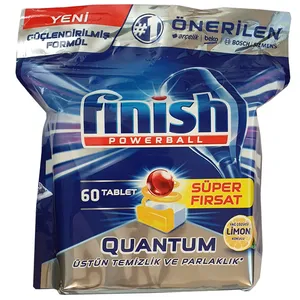 قرص ماشین ظرفشویی فینیش مدل Quantum Lemon بسته 60 عددی