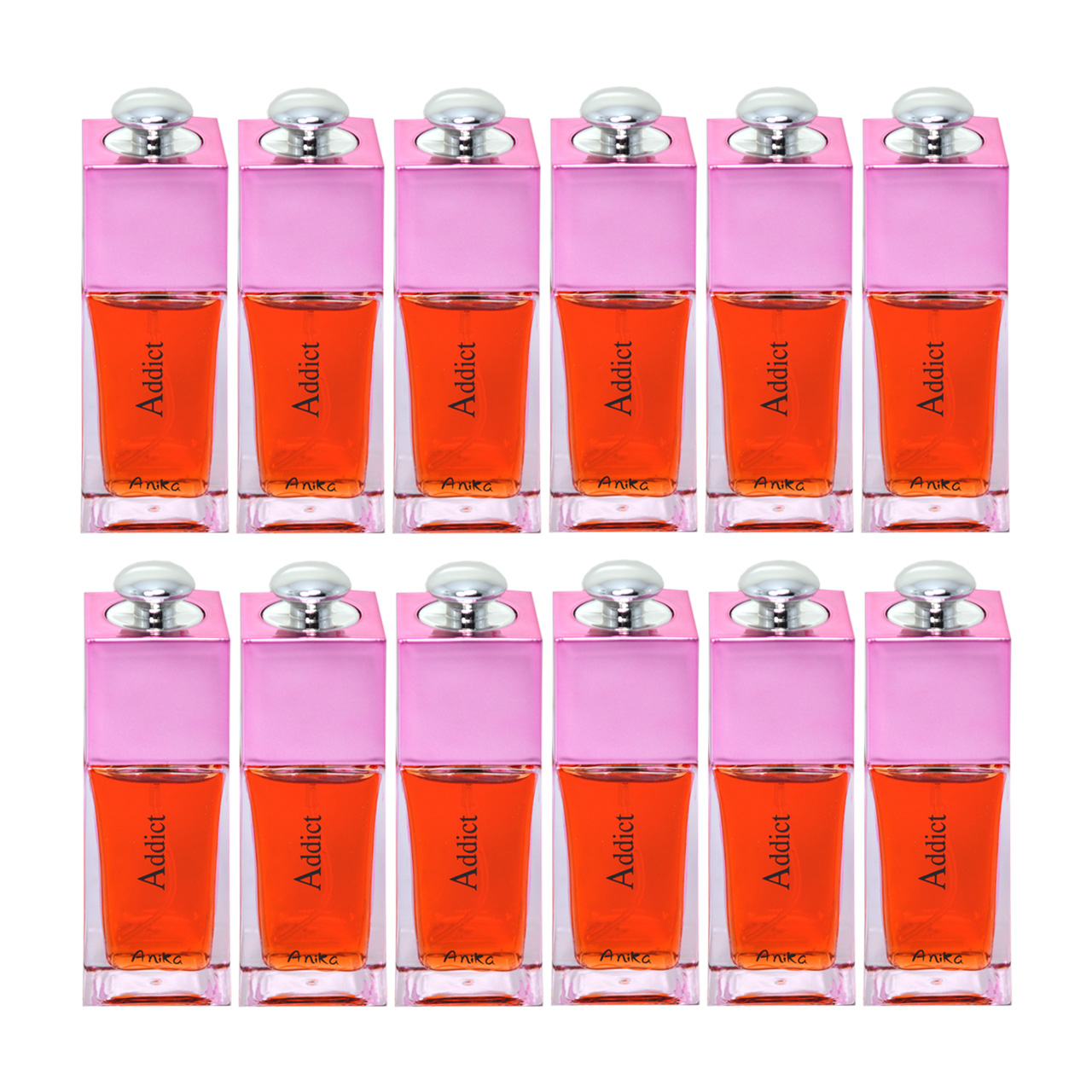 عطر جیبی زنانه آنیکا مدل Addict حجم 30 میلی‌لیتر مجموعه 12 عددی