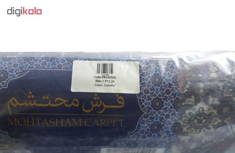 فرش ماشینی محتشم کاشان طرح چهل تکه کد 100500