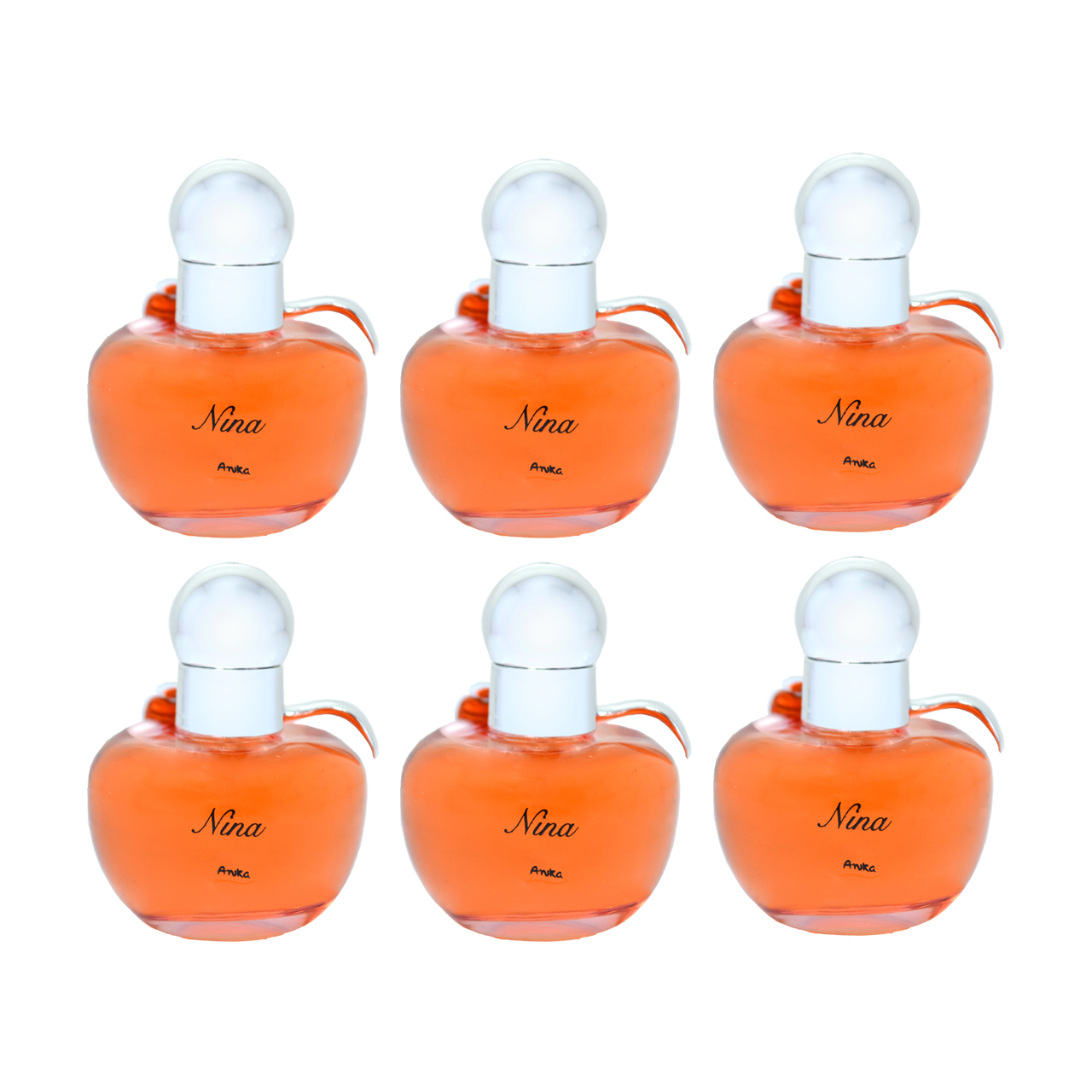 عطر جیبی زنانه آنیکا مدل Nina حجم 30 میلی‌لیتر مجموعه 6 عددی