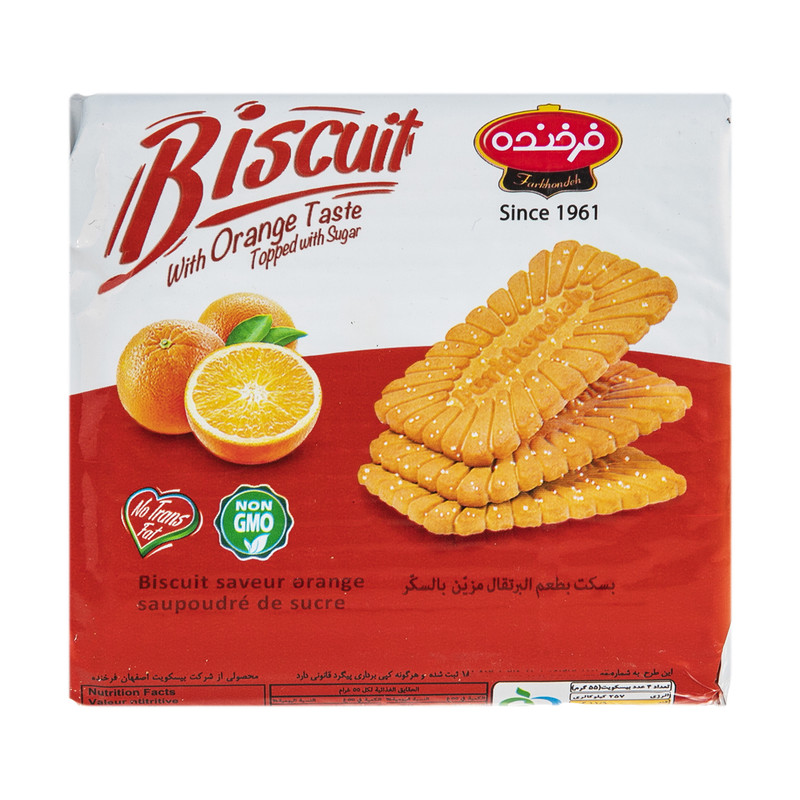 بیسکویت پرتقال فرخنده مقدار 240 گرم