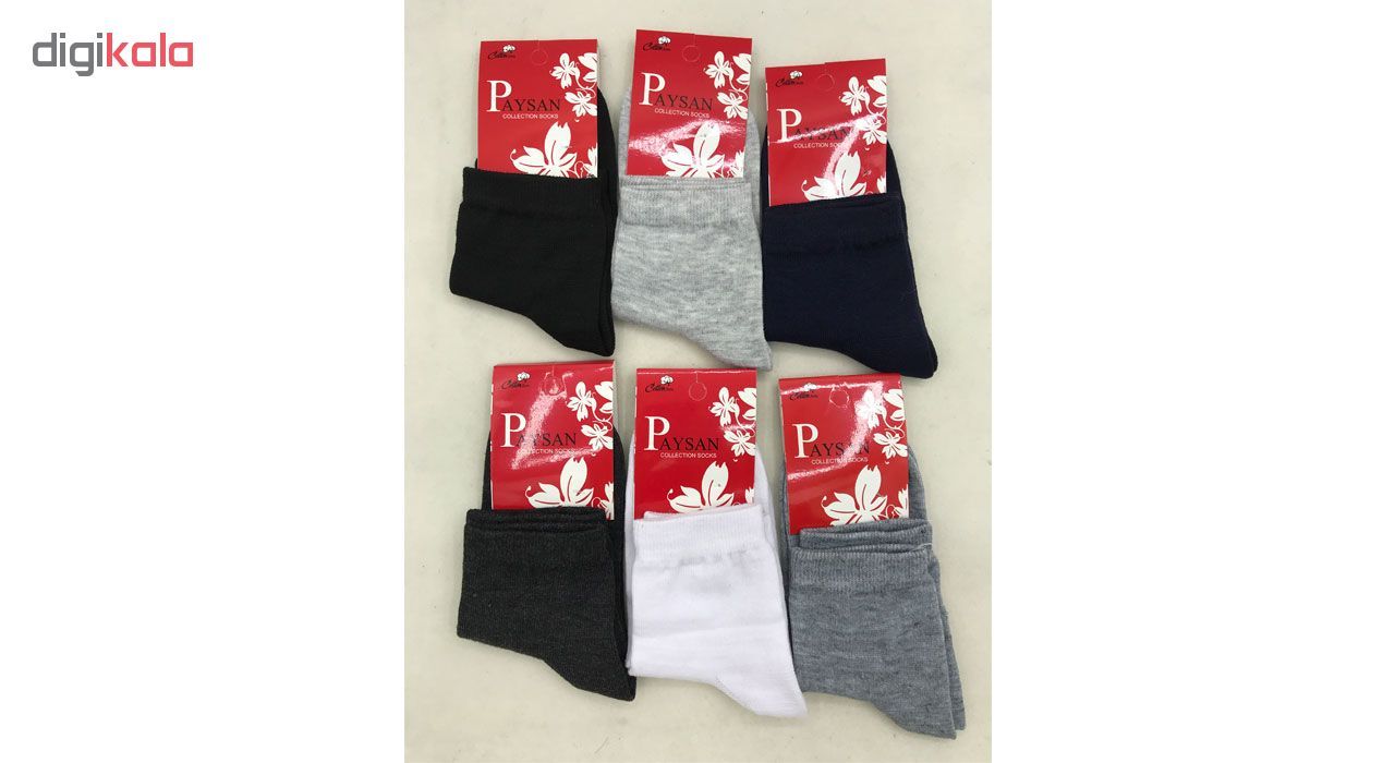 جوراب مردانه پایسان کد LD-6 مجموعه 6 عددی - - 2