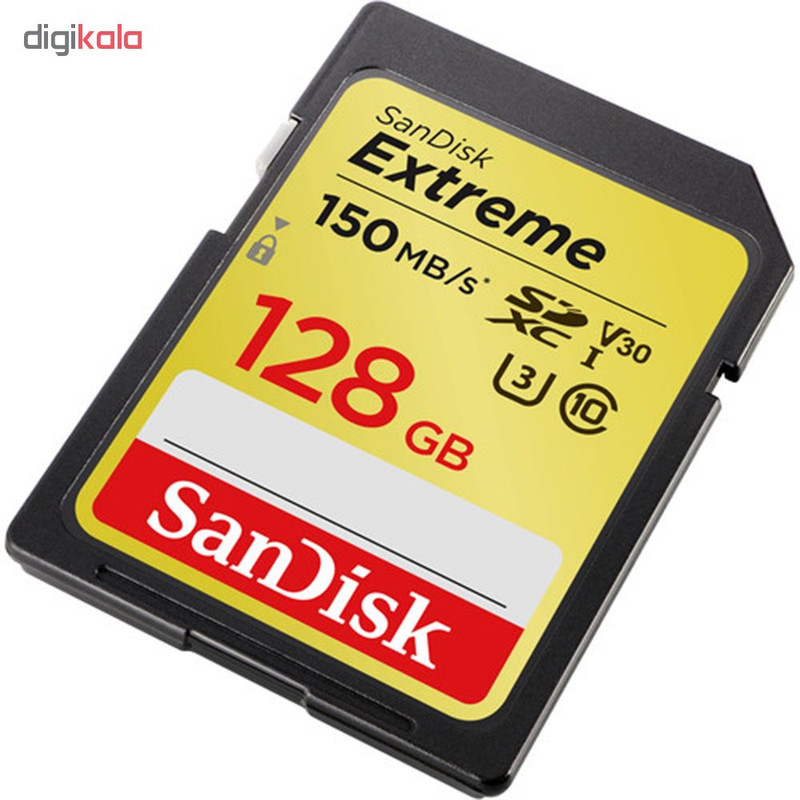کارت حافظه SDXC سن دیسک مدل Extreme Pro V30 کلاس 10 استاندارد UHS-I سرعت 150mbps ظرفیت 128 گیگابایت