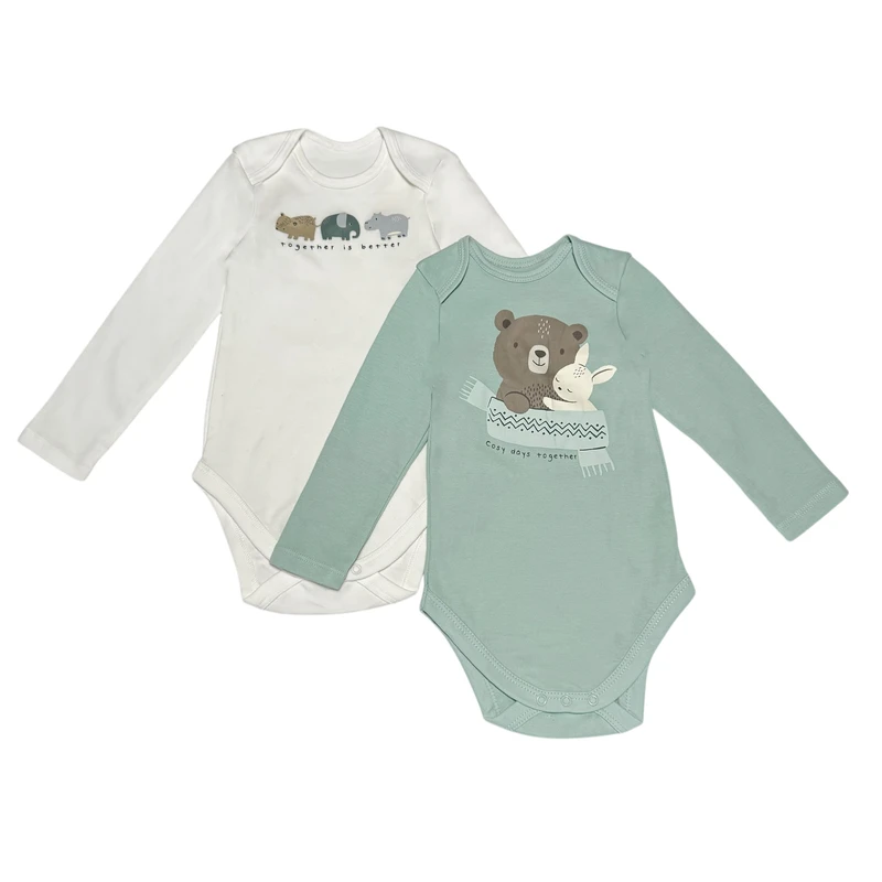 بادی آستین بلند نوزادی سی اند ای مدل 573 مجموعه 2 عددی