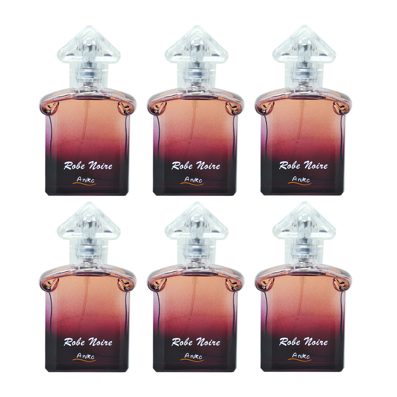 عطر جیبی زنانه آنیکا مدل Robe Noire حجم 25 میلی‌لیتر مجموعه 6 عددی