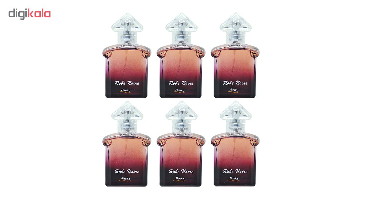 عطر جیبی زنانه آنیکا مدل Robe Noire حجم 25 میلی‌لیتر مجموعه 6 عددی
