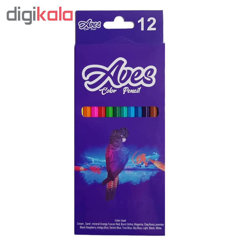 مداد رنگی 12 رنگ اویز مدل فانی