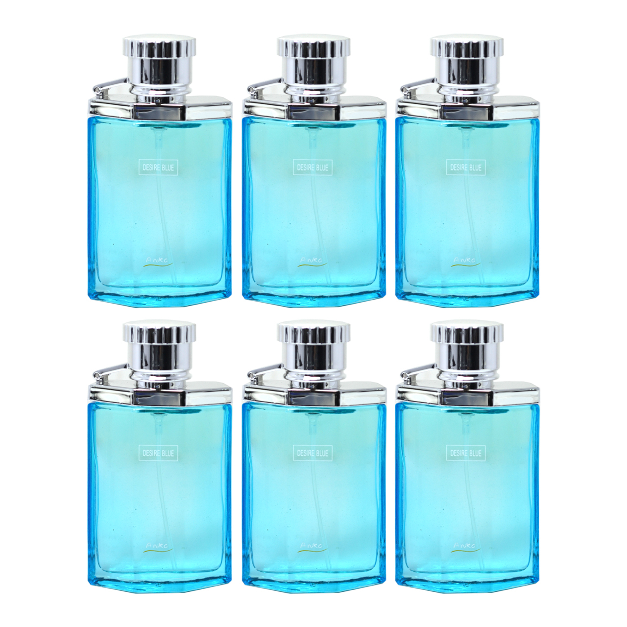 عطر جیبی مردانه آنیکا مدل Desire Blue حجم 25 میلی‌لیتر مجموعه 6 عددی