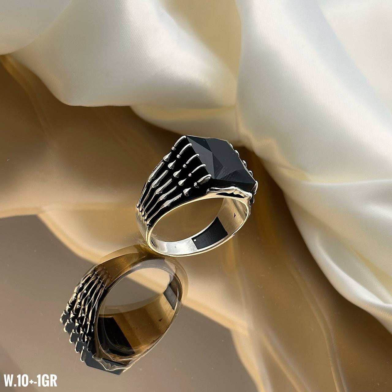 انگشتر نقره مردانه مدل MRJ4352