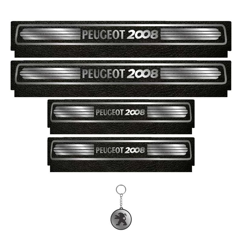 برچسب پارکابی خودرو لندمون کد LM097 MS مناسب برای پژو 2008 مجموعه 4 عددی به همراه جاکلیدی
