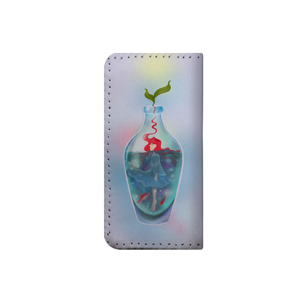 کیف پول مدل دست دوز طرح دختر و آفرینش کد abi001