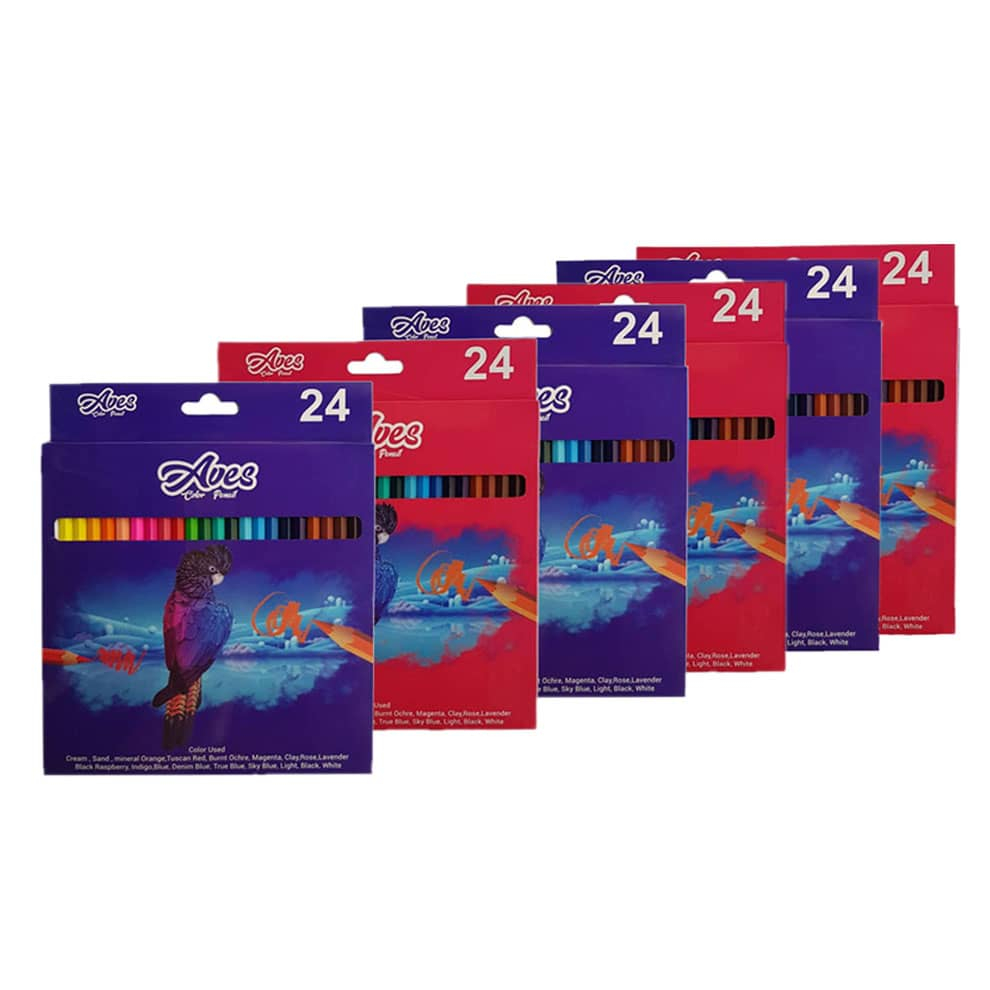مداد رنگی ۲۴ رنگ اویز مدل فنتستیک مجموعه ۶ عددی