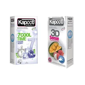کاندوم کاپوت مدل 3D SENSE بسته 12 عددی به همراه کاندوم مدل 7Cool Time بسته 12 عددی