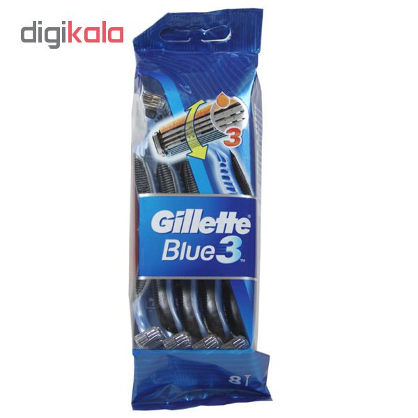 خود تراش ژیلت مدل Blue 3 بسته 8 عددی