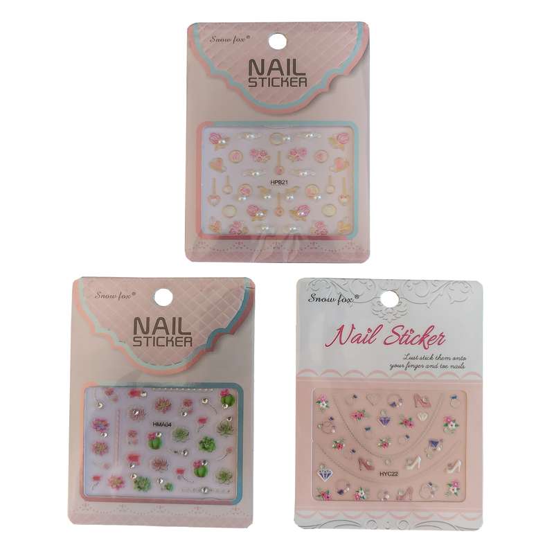 استیکر طراحی ناخن اسنو فاکس کد 0016 مجوعه 3 عددی استیکر طراحی ناخن اسنو فاکس کد 0016 مجوعه 3 عددی
