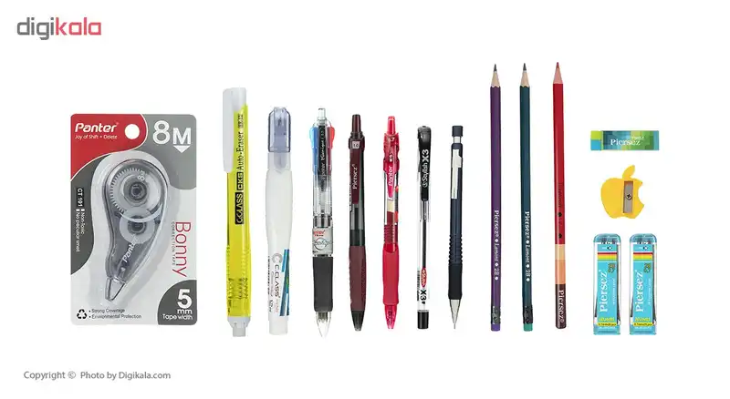 بسته لوازم تحریر کد 021 مجموعه 15 عددی