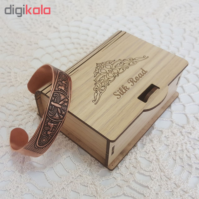 دستبند سیلک رود طرح شیر و عقاب کد JW56